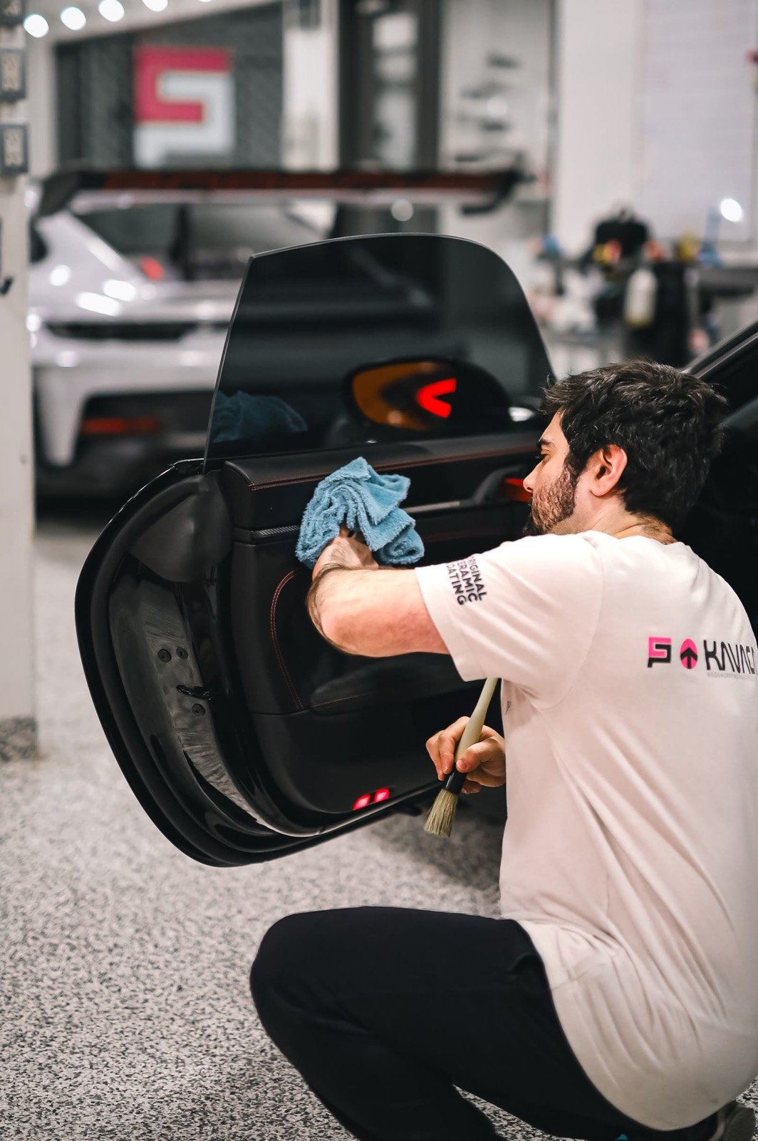 Work at Sergio's detailing studio, where Nalu started